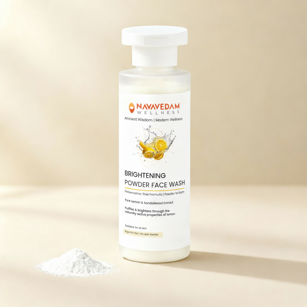 Brightening  Powdered Face Wash(Lemon)