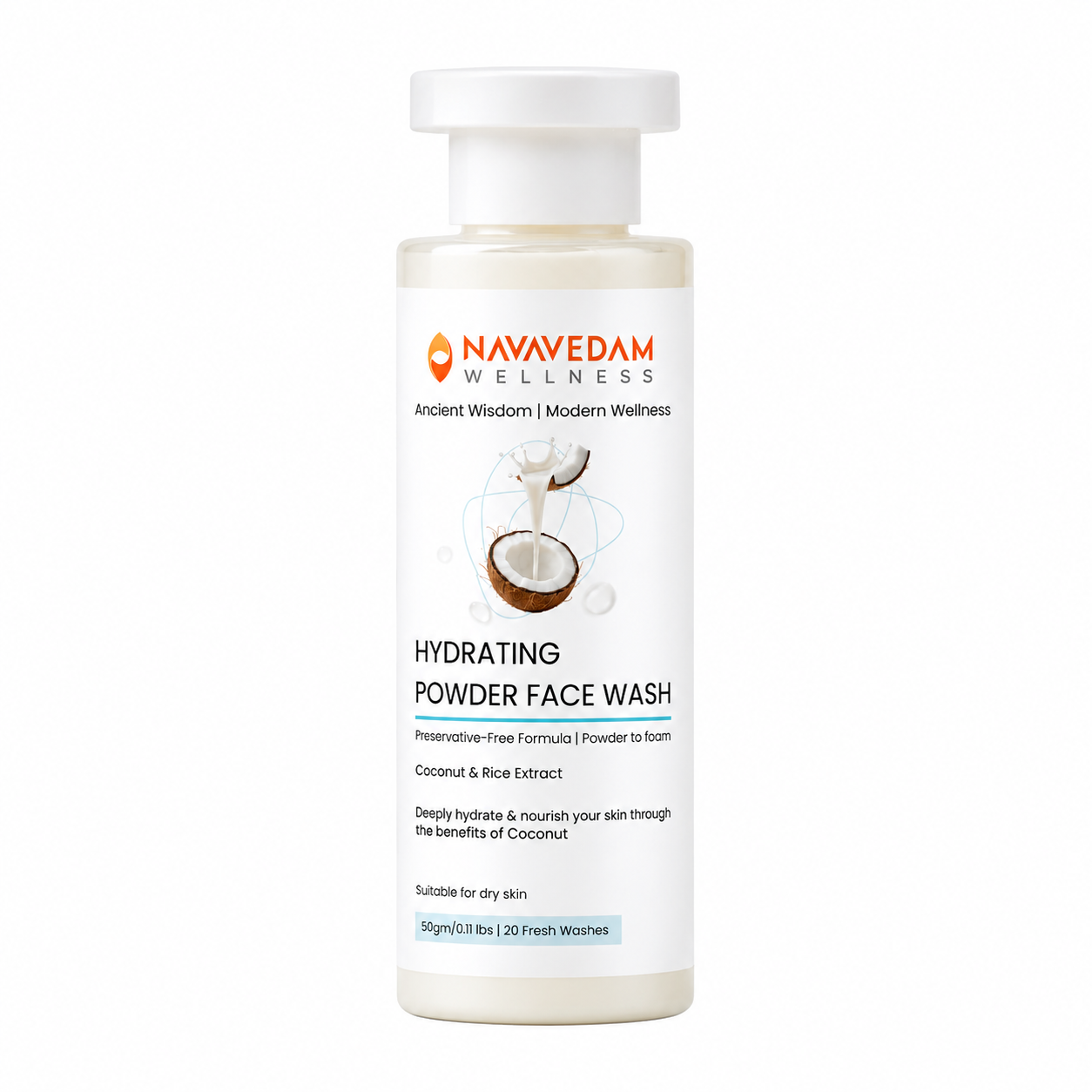 Hydrating Powder Face Wash for Dry Skin | Navavedam Wellness