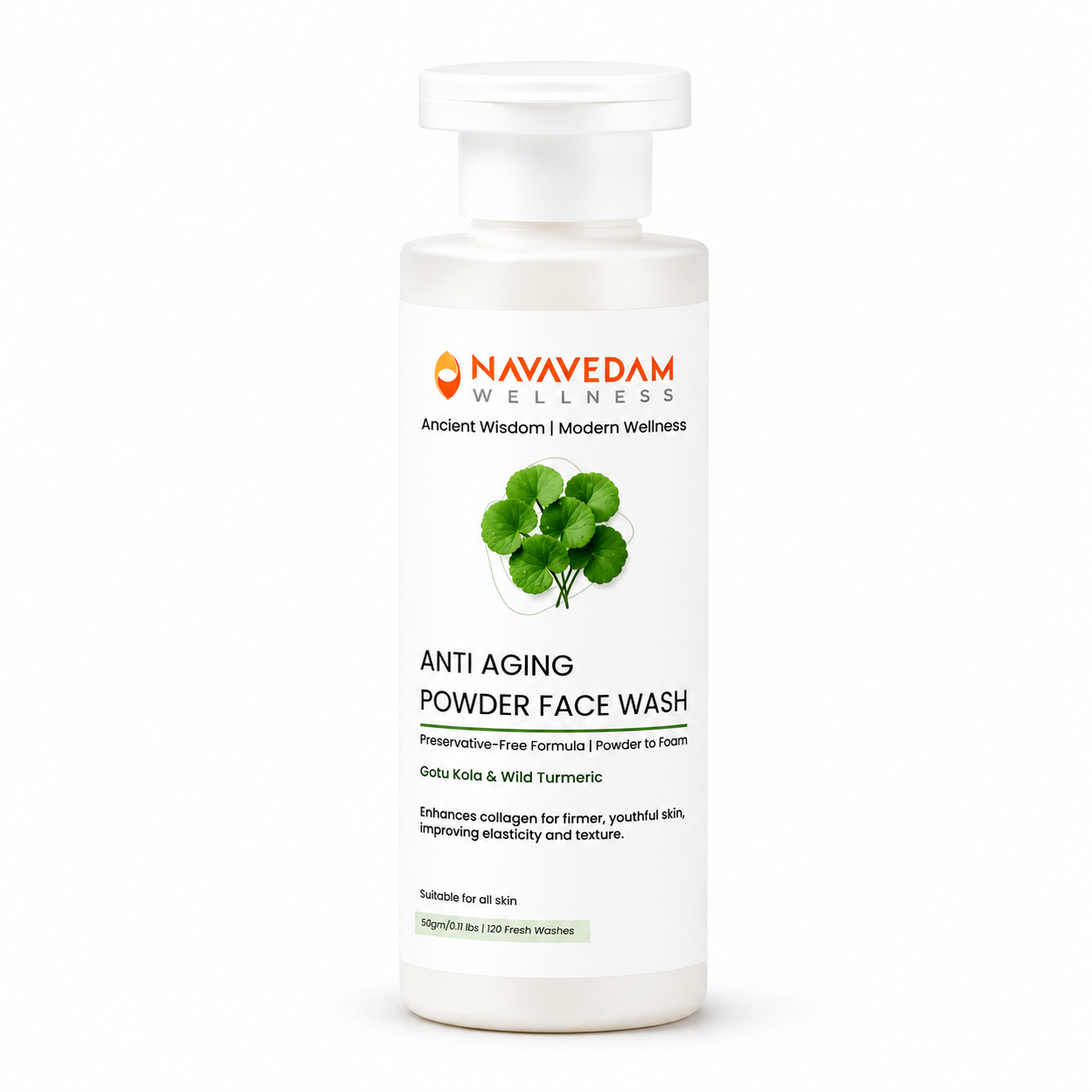 Anti-Aging Powder Face Wash for All Skin Types | Navavedam Wellness